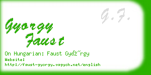 gyorgy faust business card